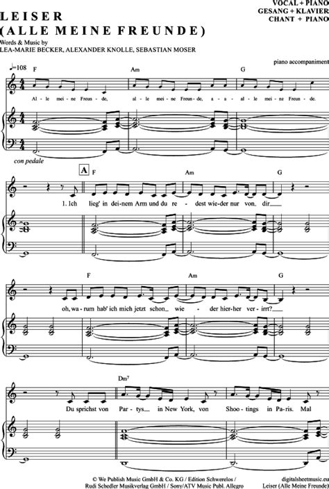 Maybe you would like to learn more about one of these? Leiser (Klavier Begleitung + Gesang) PDF Noten >>> KLICK ...