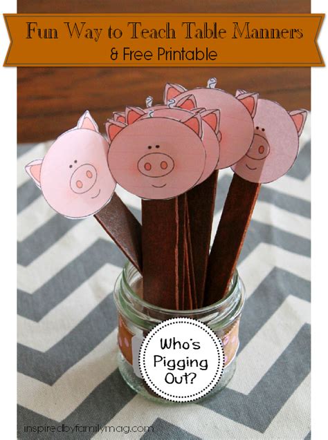 A Fun Way To Teach Table Manners To Kids With This Fun Activity