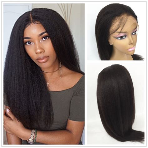 Buy Jyl Hair Italian Yaki 360 Lace Frontal Wig Pre Plucked Hairline Bleached Knots 150 Density