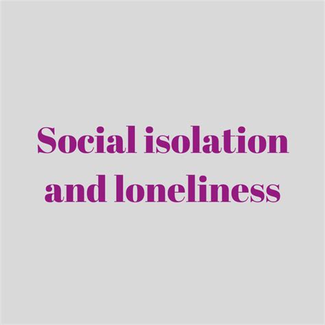 Social Isolation And Loneliness The Network