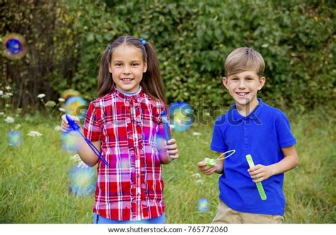 Kids Playing Bubbles Stock Photo 765772060 Shutterstock