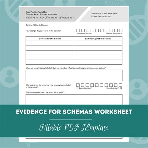 Schema Therapy Worksheets Bundle Editable Fillable Etsy