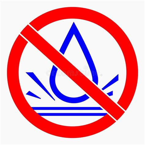 No Water Sign Stock Vector Illustration Of Caution 260365512