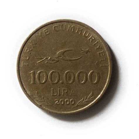 Turkey 100000 Lira 75th Anniversary Of Republic Coin