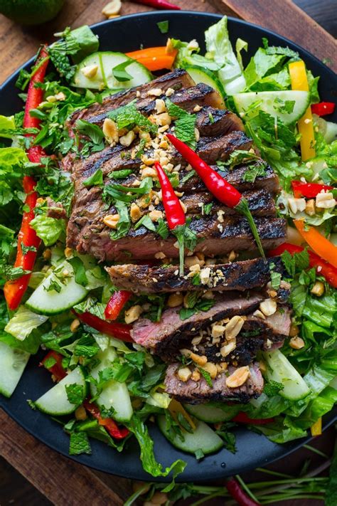 Place the packets on the grill over medium heat. Thai Grilled Steak Salad #salad bar near me Thai Grilled ...