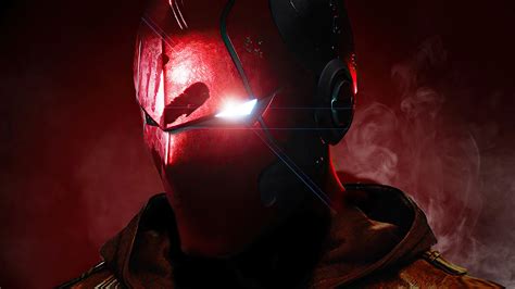 540x960 red hood mask 4k wallpaper 540x960 resolution hd 4k wallpapers images backgrounds photos