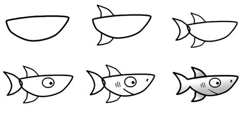 Fish pencil pic: 10 step-by-step lessons, part 7 - HOW-TO-DRAW in 1 minute