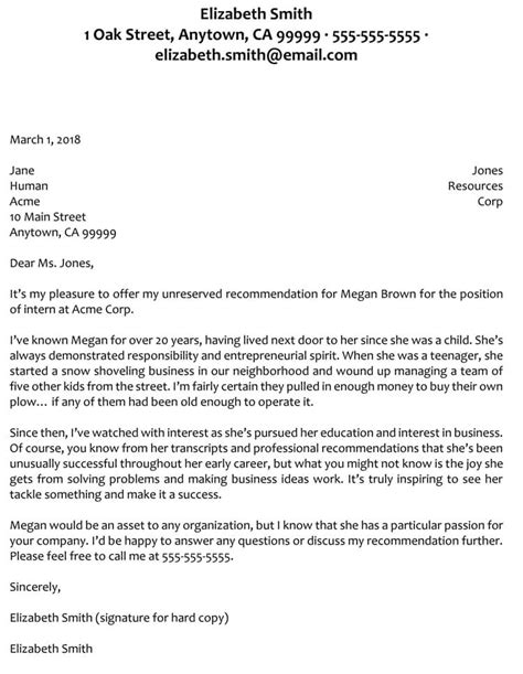 Personal Recommendation Letter 27 Best Sample Letters