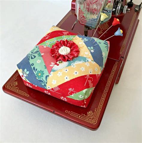 Scrappy Strips Patchwork Pincushion Sewing Accessory Etsy Pin