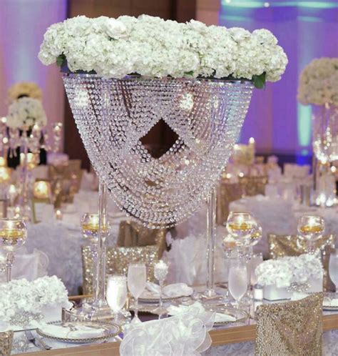 80cm Tall Acrylic Crystal Table Centerpiece Wedding Chandelier Flower