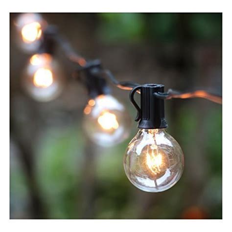 25ft Outdoor Patio String Lights With 25 Clear Globe G40 Bulbsul