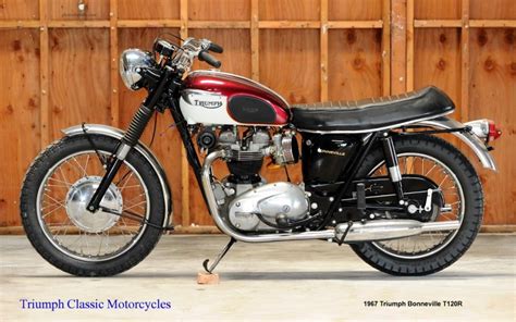 The stunning 1967 triumph bonneville motorcycle featured here is finished in deep red and white we are proud to offer this stunning 1967 triumph bonneville to the most astute collector, investor or. 1967 Triumph Bonneville T120r Vehicles For Sale