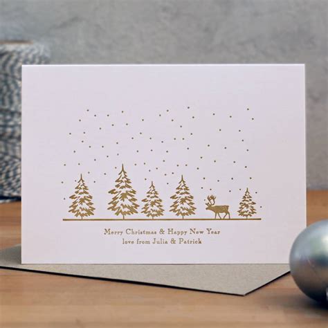 Personalised Snow Is Falling Christmas Card Pack By Wolf And Ink