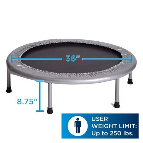 Stamina 36 Inch Folding Trampoline Quiet And Safe Bounce Access To