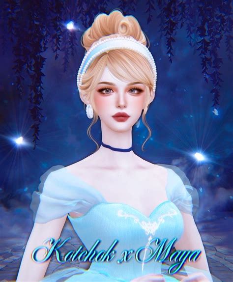 Hair Set⭐073 Kotehok On Patreon Cinderella Hair Sims Hair Sims 4