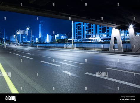 Highway At Night Stock Photo Alamy
