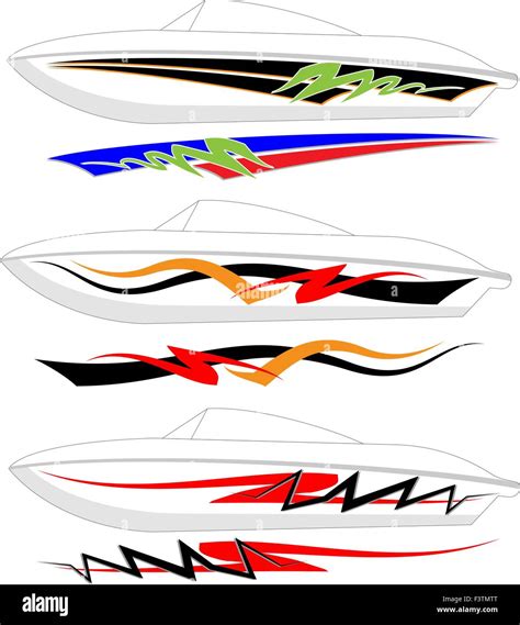 Boat Graphics Stripe Vinyl Ready Vector Art Stock Vector Image And Art
