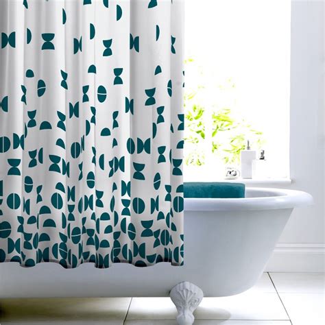 Elements Sten Teal Shower Curtain In 2021 Teal Shower Curtains