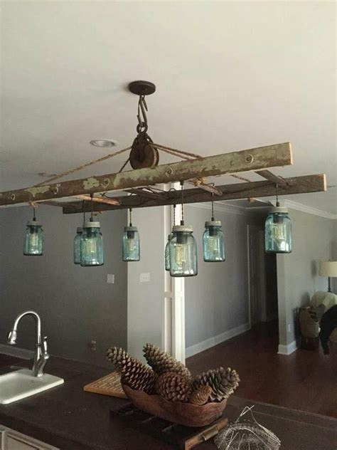 So rest assured that no matter how many kitchen island lighting fixtures the lighting fixtures above the island in your kitchen are some of the most important lights in your house. Mason jar and ladder lighting over a kitchen island.... # ...