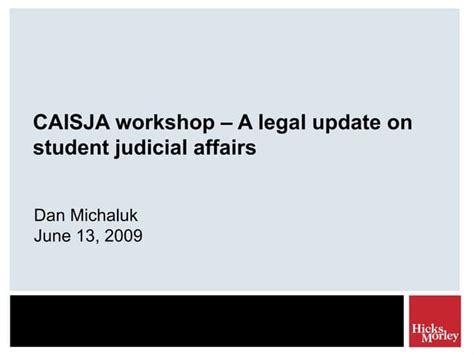 Caisja Workshop Legal Issues In Student Appeals Ppt