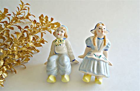 2 Occupied Japan Figurines Dutch Boy And Girl Shelf Sitters Etsy