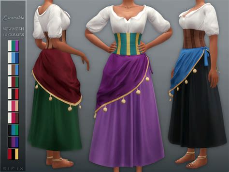 Fairysims Medieval — Sifixcc Esmeralda Outfit Download Tsr