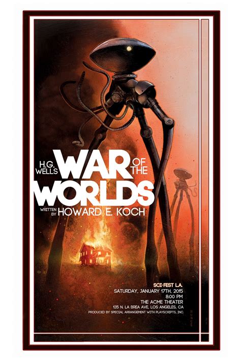 War Of The Worlds Poster By Alamoscout6 Vintage Retro Aliens Robots
