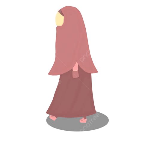 Walking Muslimah Muslimah Walking Hijab Png Transparent Clipart