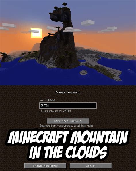Skyscraping Savanna M Mountainextreme Hill Seed For Pcmac Minecraft