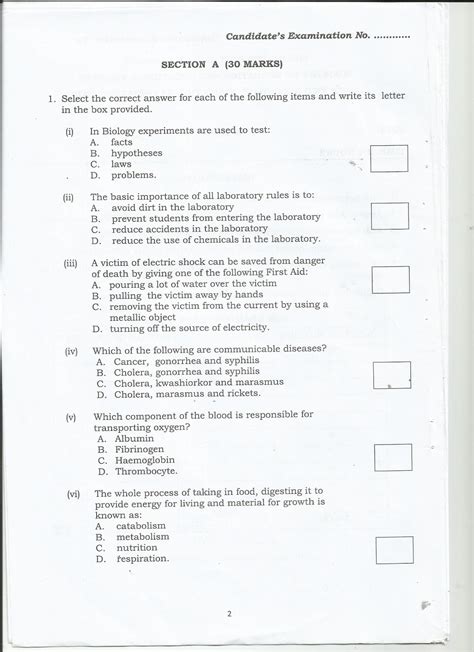 Form Two Study Notes And Past Papers Blog Biology Form Two