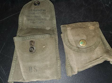Koreanvietnam Nam Us Army M1956 Double Snap First Aidcompass Pouch