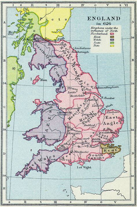 Map Of Anglo Saxon Kingdoms