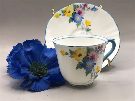 1906 1929 Crown Staffordshire Fine Bone China Teacup And Saucer Made In