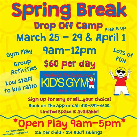 Mar 26 Spring Break Drop Off Camp Bel Air Md Patch