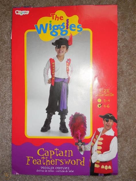 The Wiggles Captain Feathersword Costume Play Pretend Toys 4 6 Boys