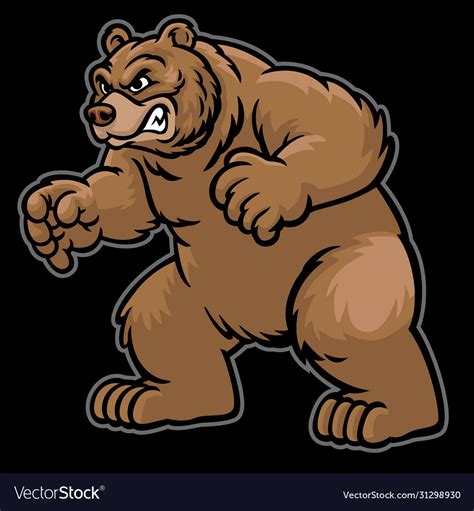 Cartoon Brown Grizzly Bear Royalty Free Vector Image Vrogue Co