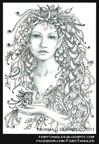 These printable adult coloring pages are for you to find zen amongst beautiful illustrations. Fairy Tangles: Caelia, The Woodland Queen