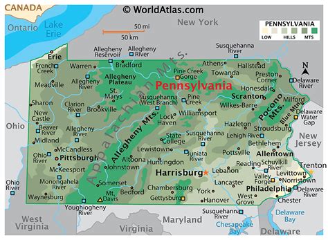 Mapas De Pensilvania Atlas Del Mundo