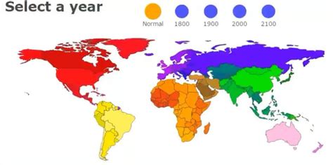 Map World Map According To Population Size From The 19th To 22th
