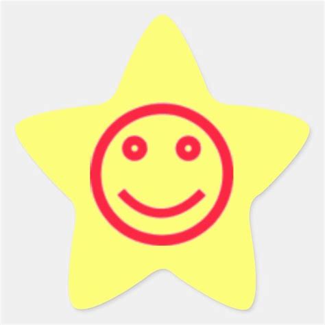 Smiley Face Star Sticker Zazzle