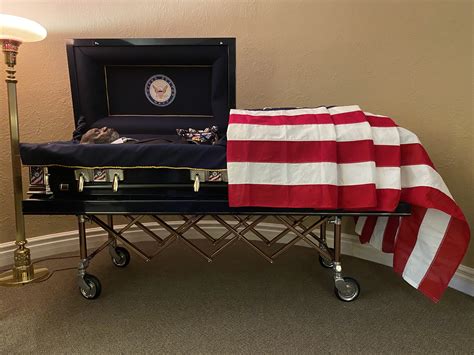 Marines Black Steel Funeral Coffin Casket Made In The Usa Veteran