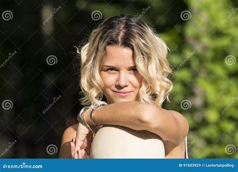Portrait Of A Girl In A Summer Park Stock Image Image Of Female