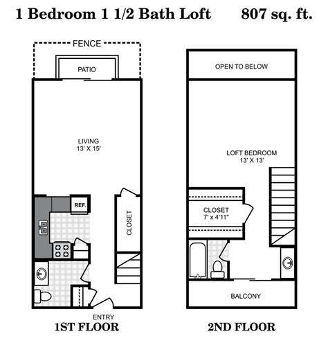 1 Bedroom 1 12 Bath Loft 1 Bed Apartment Hunters Glen Apartments