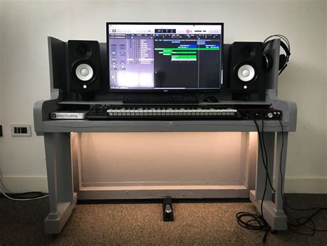 Custom audio engineering desk by barnboardstore.com. Piano Studio Desk | Youth Music Network