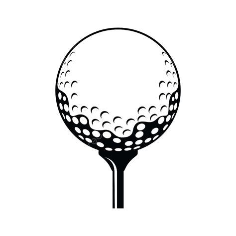 Golf Ball Vector Black And White