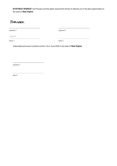 Temporary Health Care Power Of Attorney Form Template Free Pdf Word