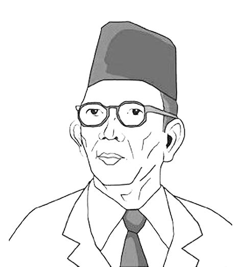 Gambar Sketsa Pahlawan Nasional Indonesia Kasturir