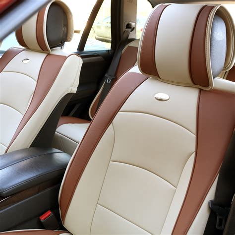 Car Suv Van Pu Leather Seat Cushion Covers Front Buckets 5 Colors With