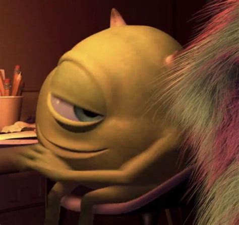 Mike Wazowski Looking Over Seductively Rmemetemplatesofficial