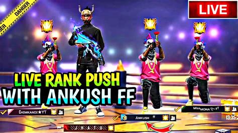 Live Rank Push Gold To Grandmaster With Ankush Ff Global Top 1 Rank